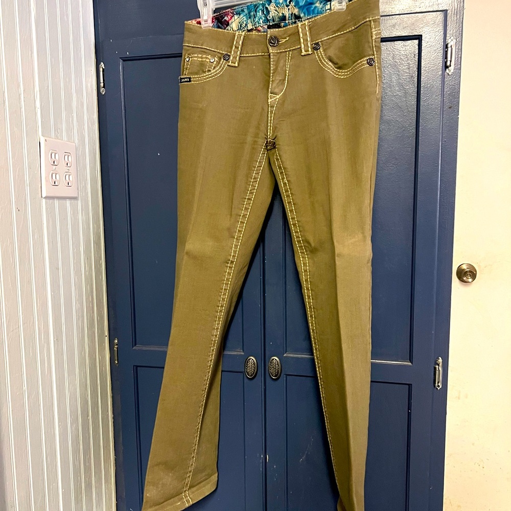Ladies Adiktd jeans size 8 low rise, hemmed to 30 inch inseam